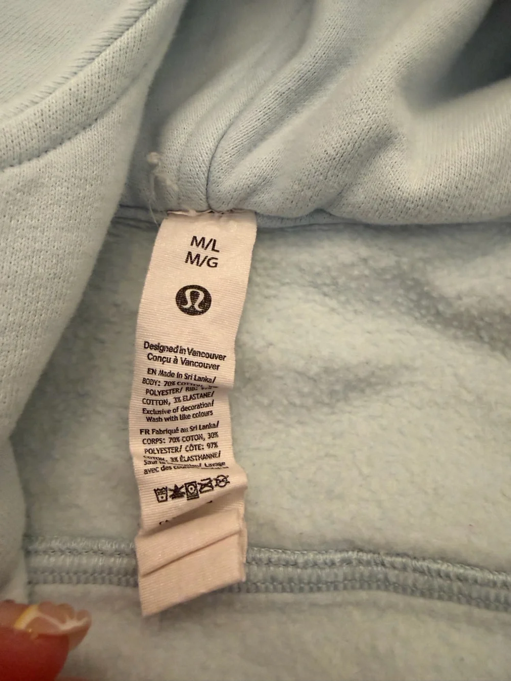 lululemon athletica Pale Blue Half-Zip Sweatshirt